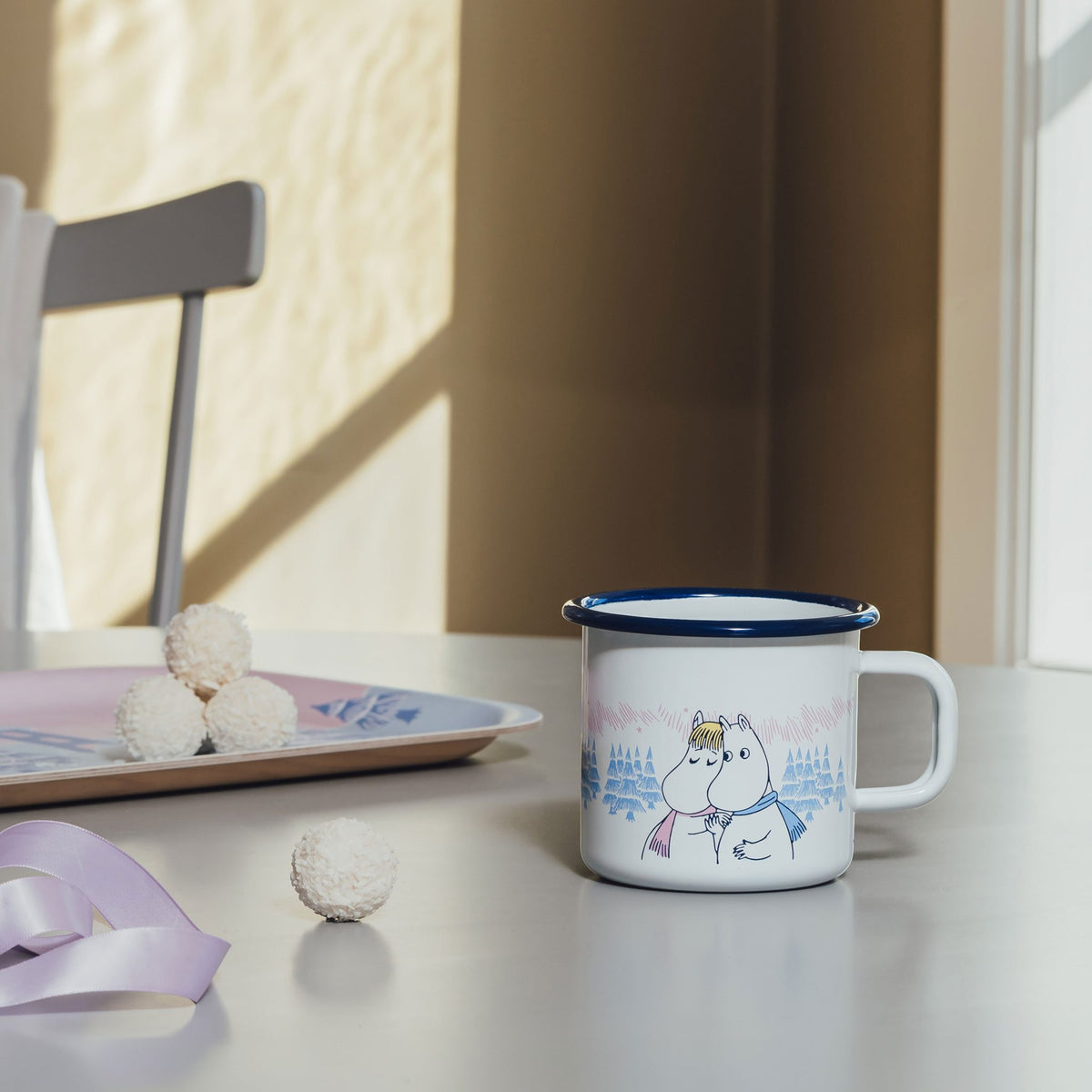 Muurla Moomin Frosty Day Mug 0.37 l Enamel white, blue