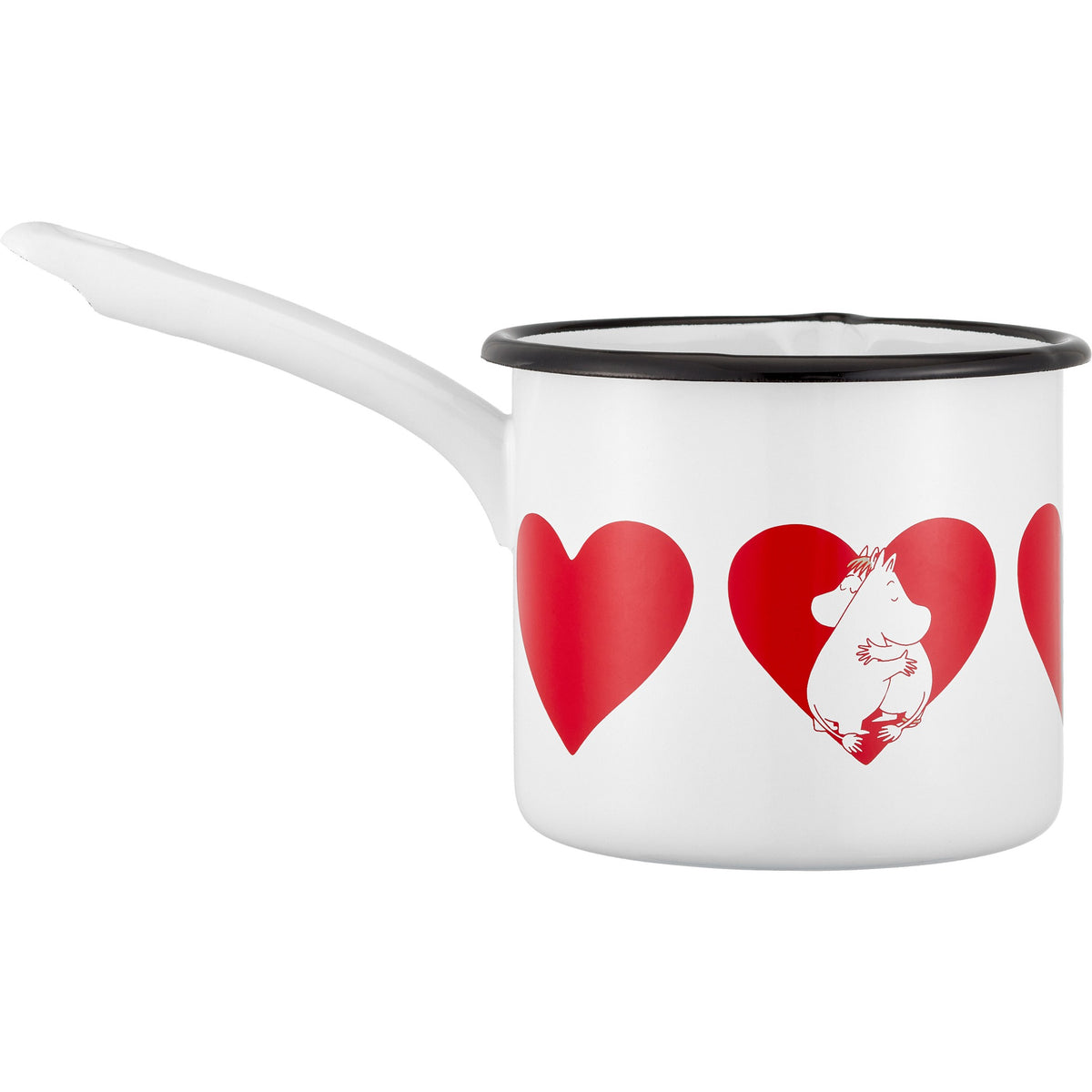 Muurla Moomin Heart Saucepan 1.3 l Enamel Red, White