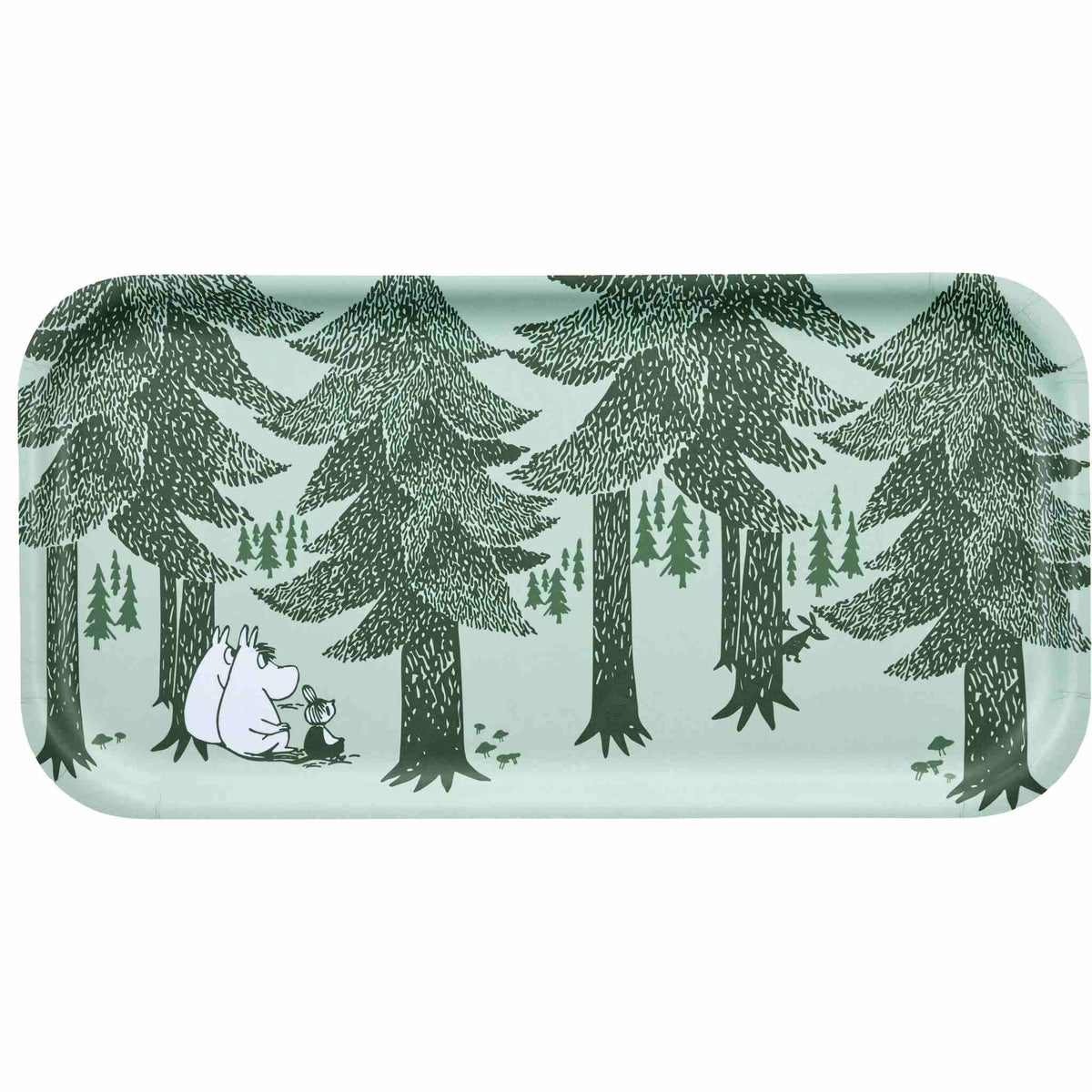 Muurla Moomin Forest Tray 22x43 cm green, black