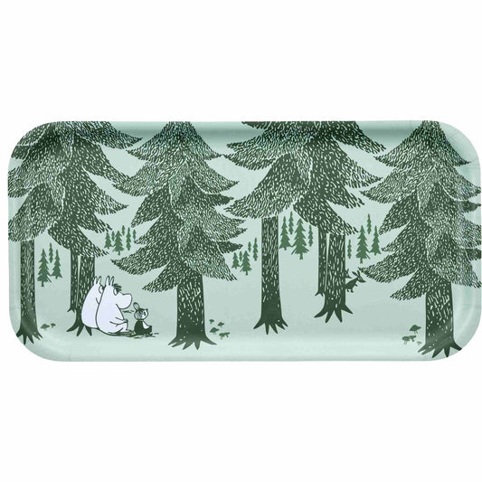 Muurla Mumins Wald Tablett 22x43 cm grün, schwarz