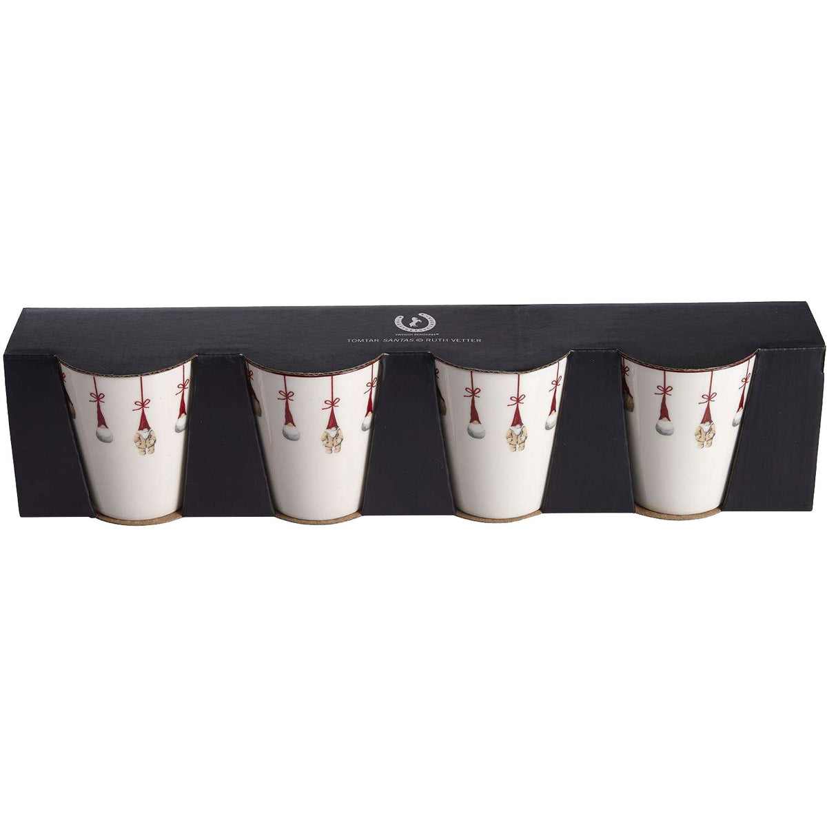 Nääsgränsgården Gnome Glögg Mug 0.12 l Red White 4 pcs.