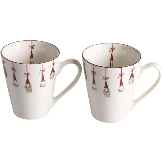 Nääsgränsgården Gnome Mug 0.3L Red White 2 pcs.