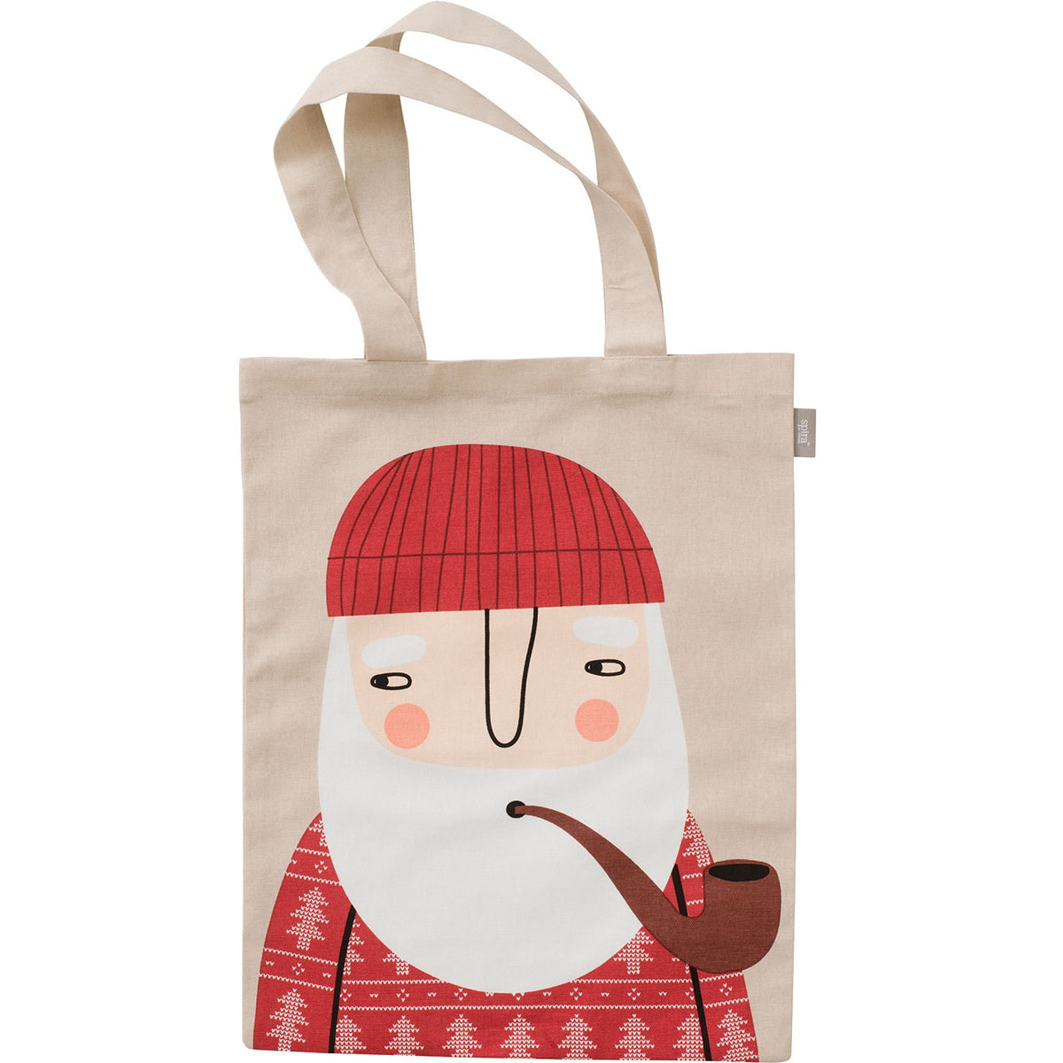 Spira of Sweden Kompiskasse Jul-Ebbot Bag 37x47 cm - colorful fabric shopping bag