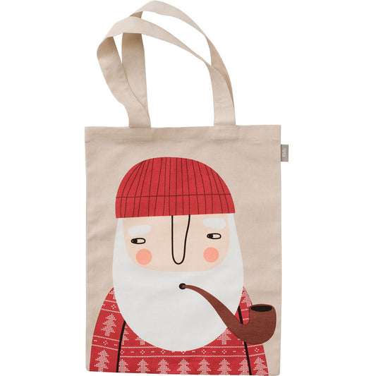 Spira of Sweden Kompiskasse Jul-Ebbot Bag 37x47 cm - colorful fabric shopping bag