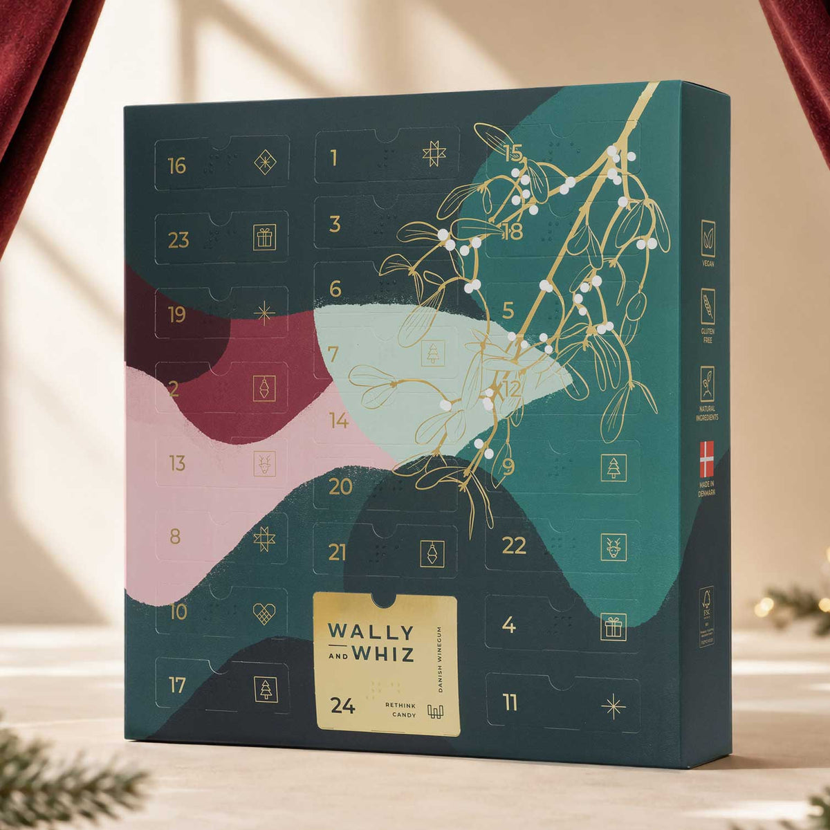 Wally & Whiz Fruchtgummi Geschenkbox Adventskalender 2026 388 g