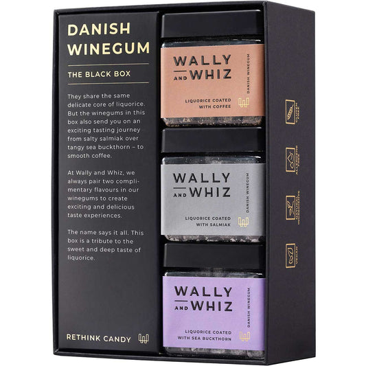 Wally & Whiz Fruchtgummi Geschenkbox Black Box (Lackritz) 420 g