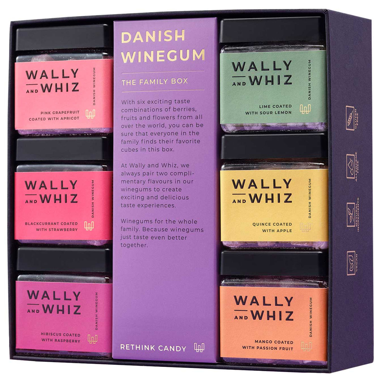 Wally & Whiz Fruchtgummi Geschenkbox Familienbox 810 g