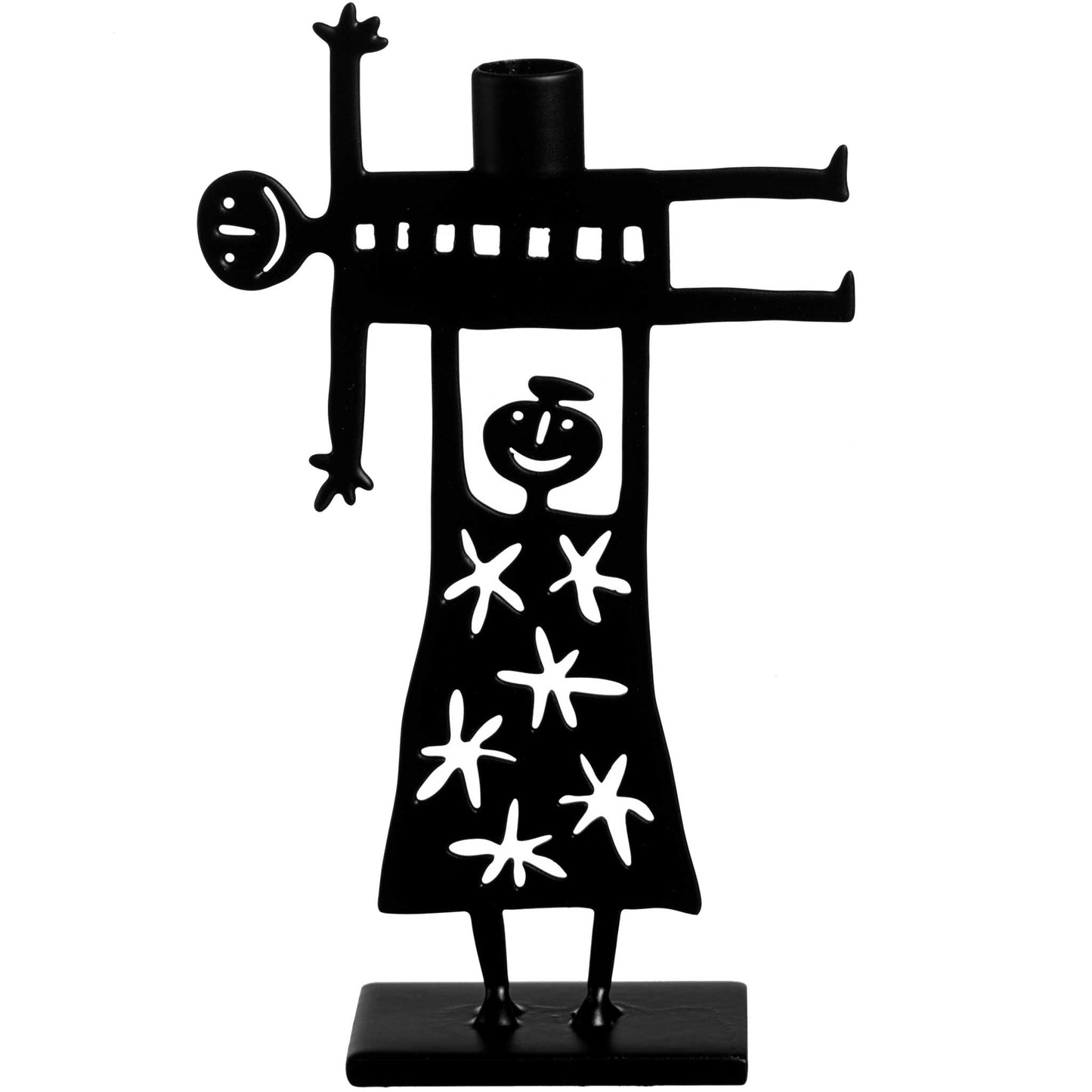 Bengt & Lotta Kerzenständer „Der Lift“ – Humorvolles Design-Statement (28 cm, Schwarz)
