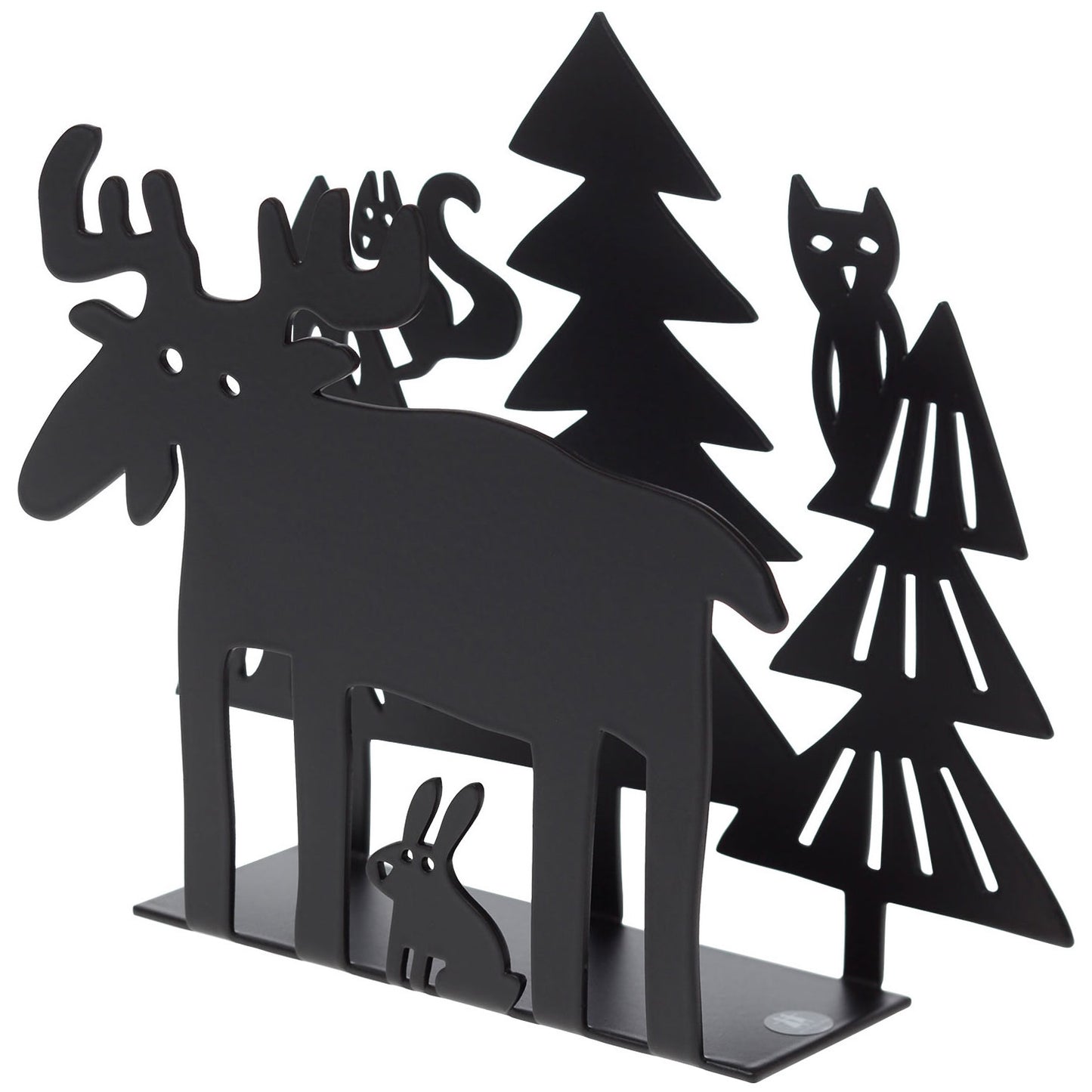 Bengt & Lotta Serviettenständer „Elch im Wald“ – Die schwedische Design-Ikone (14 cm, Schwarz)