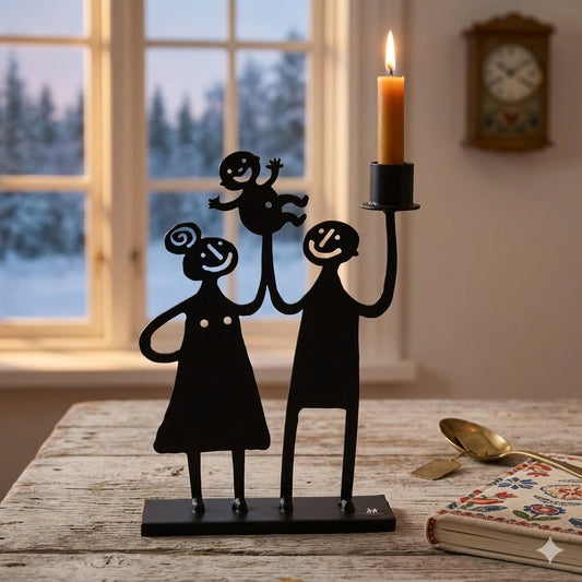 Bengt & Lotta Familie Kerzenständer schwarz