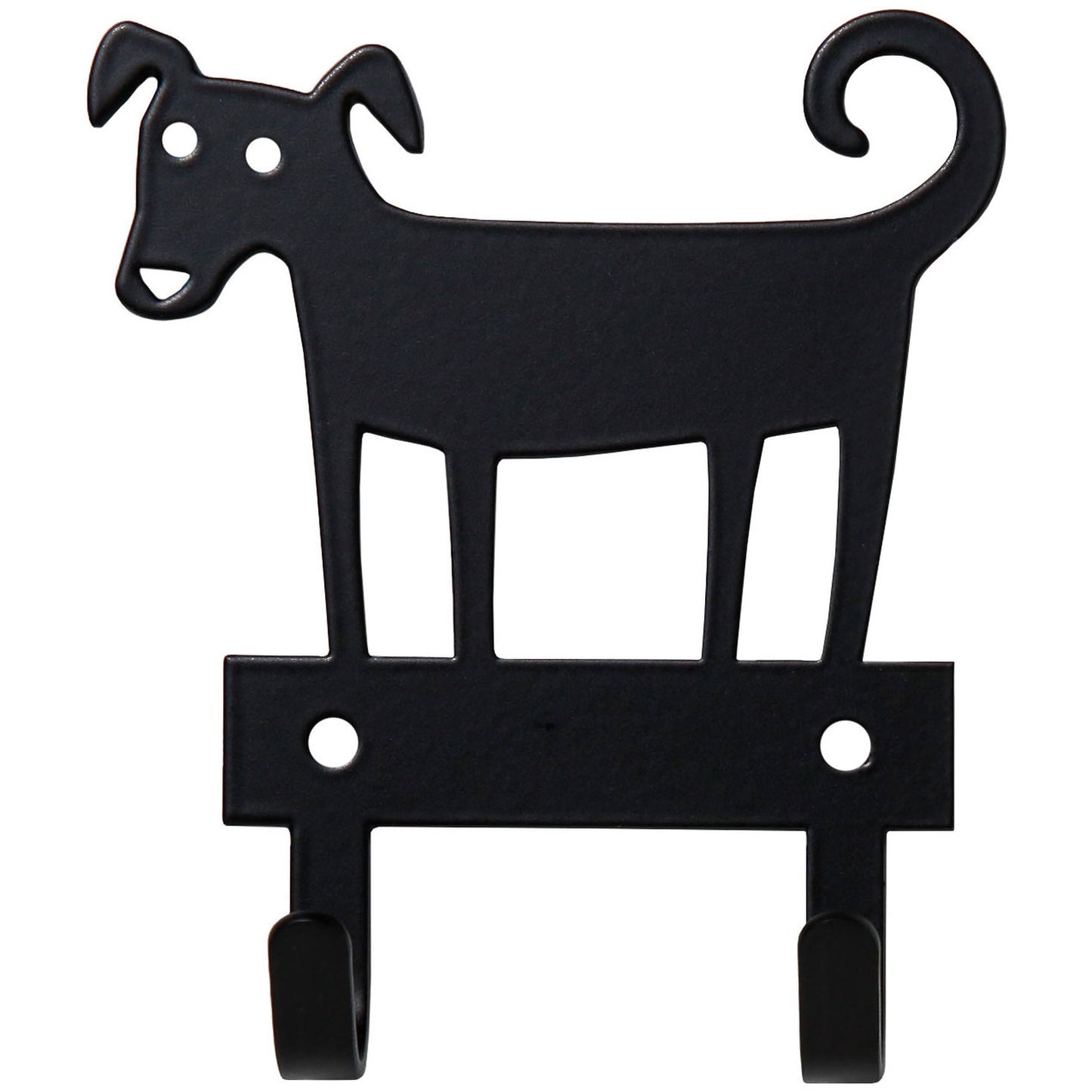 Bengt & Lotta Hund Wandhakenleiste mit 2 Haken 8x12 cm schwarz