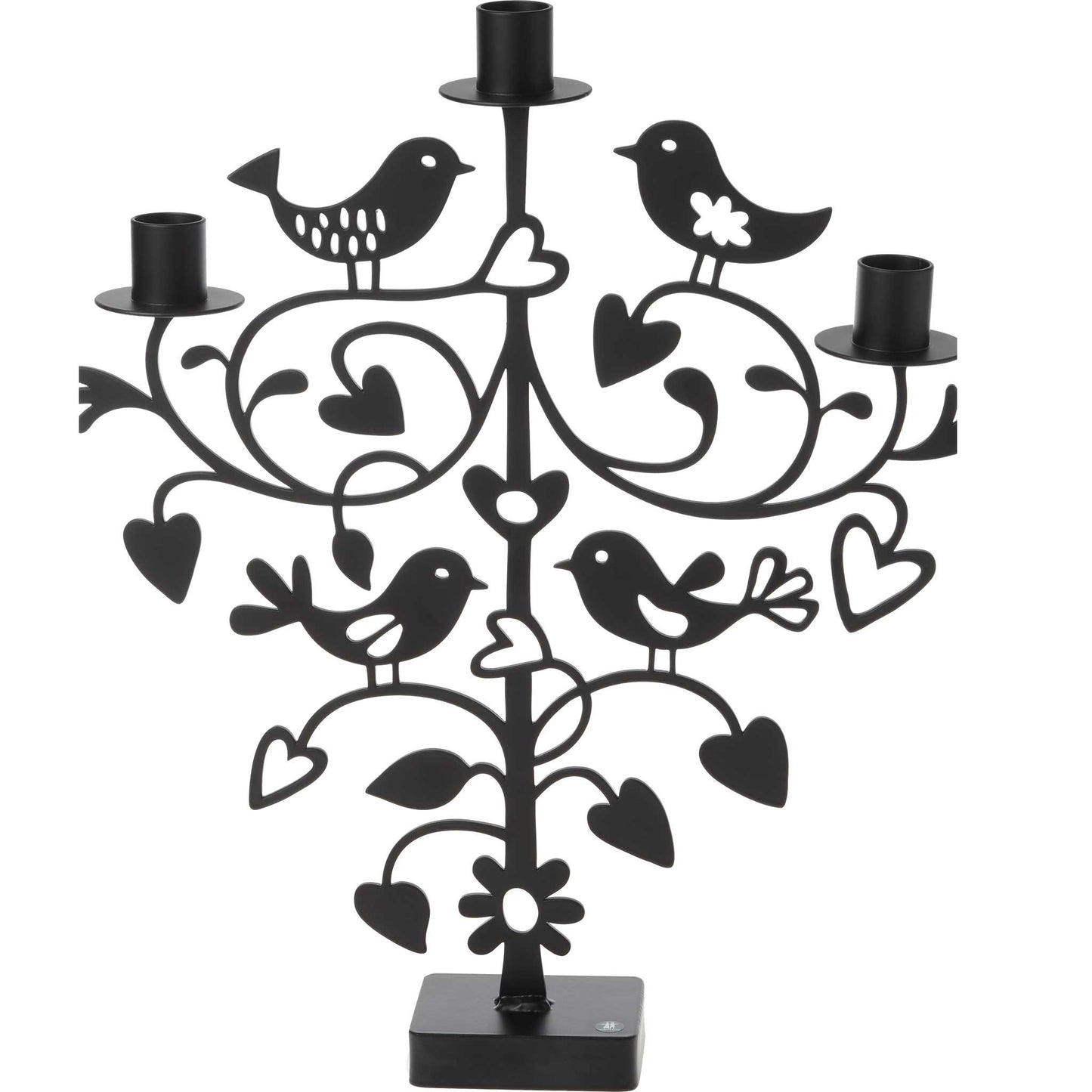Bengt & Lotta Liebesvögel Kerzenständer 3 flammig Höhe 37,5 cm schwarz