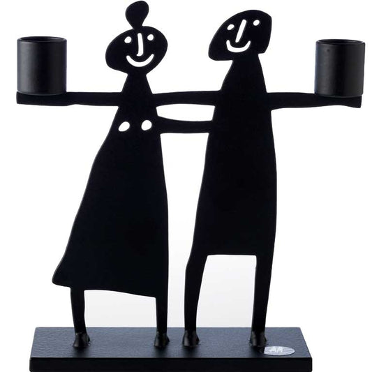 Bengt & Lotta Paar Kerzenständer Höhe 10,5 cm schwarz