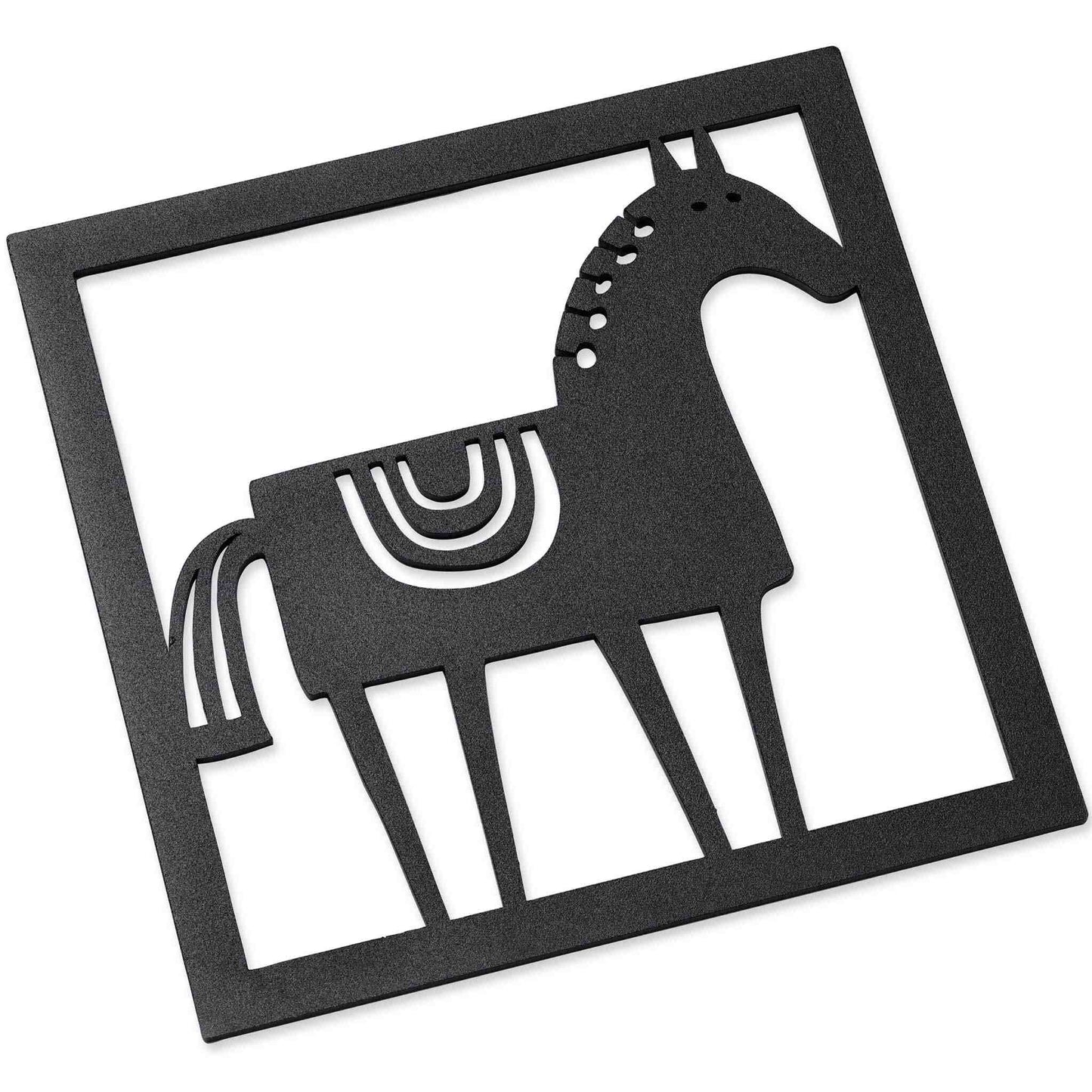 Bengt & Lotta Pferd Topfuntersetzer 17,8x17,8 cm schwarz