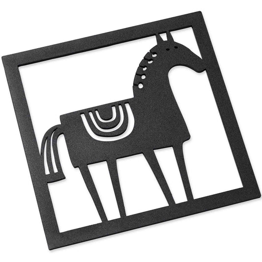 Bengt & Lotta Pferd Topfuntersetzer 17,8x17,8 cm schwarz