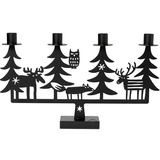 Bengt & Lotta Weihnachtswald Kerzenständer Höhe 24 cm schwarz