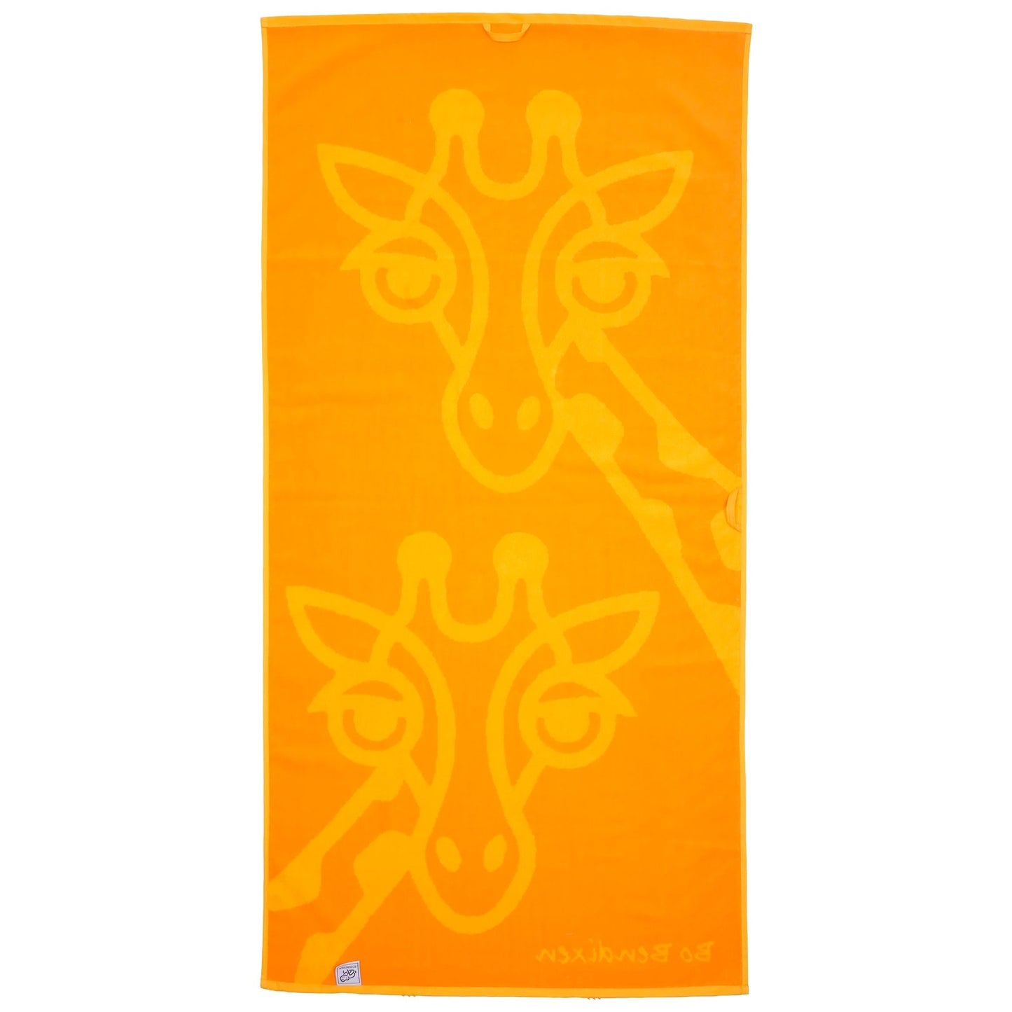 Bo Bendixen Giraffe Badetuch  70x140 cm gelb aus flauschigem Frottee