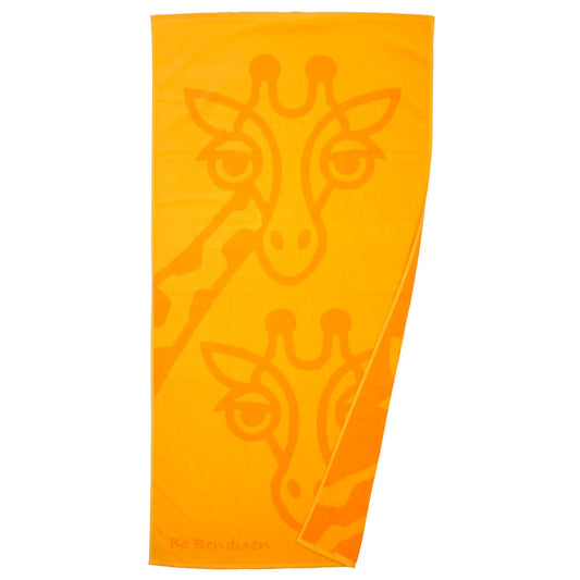 Bo Bendixen Giraffe Bath Towel 70x140 cm yellow made of fluffy terry cloth