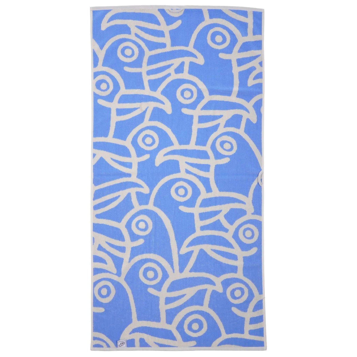 Bo Bendixen Seagulls Beach Towel 70x140 cm Cream Light Blue made of fluffy Terry Cloth