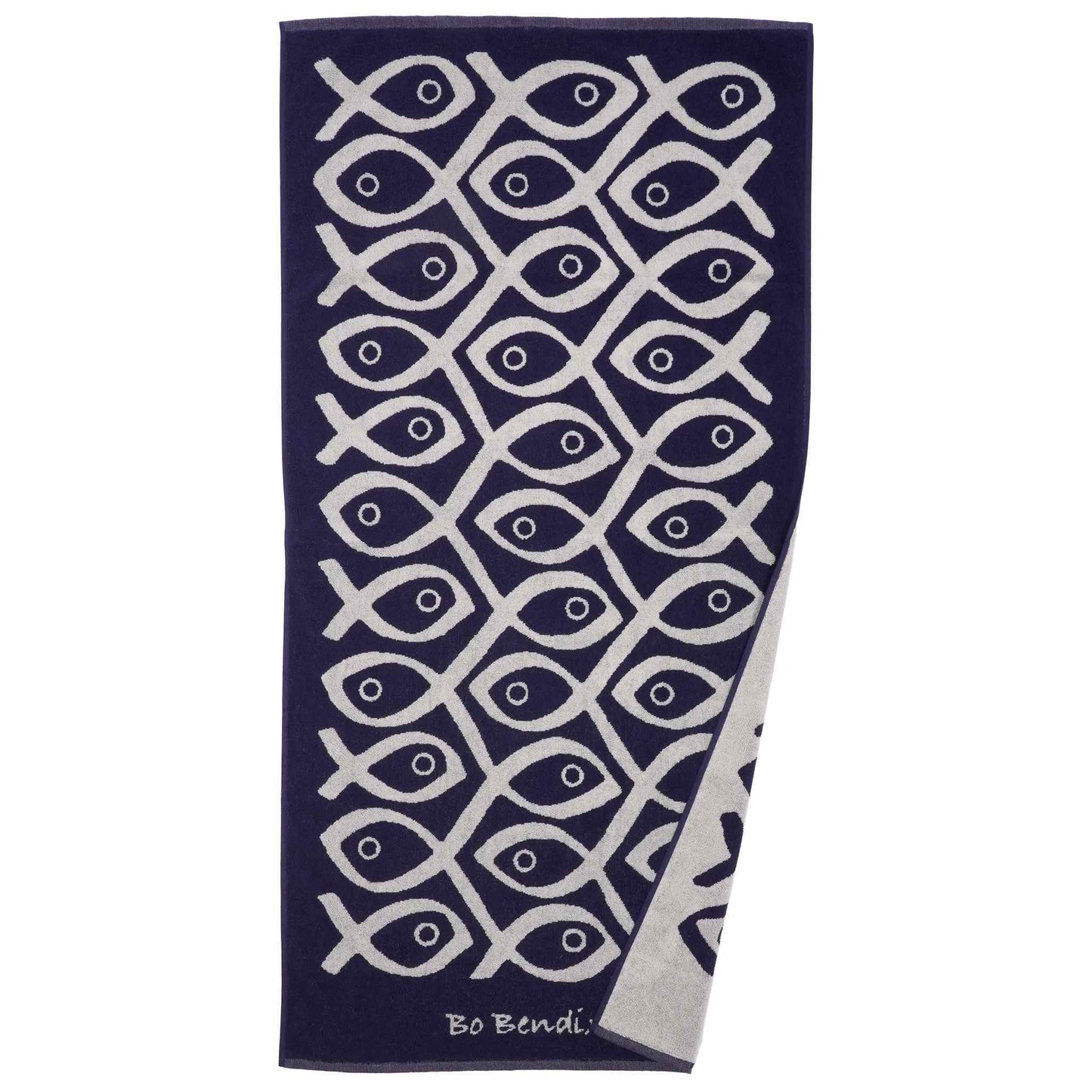 Bo Bendixen Sush iBadetuch 70x140 cm navy aus flauschigem Frottee
