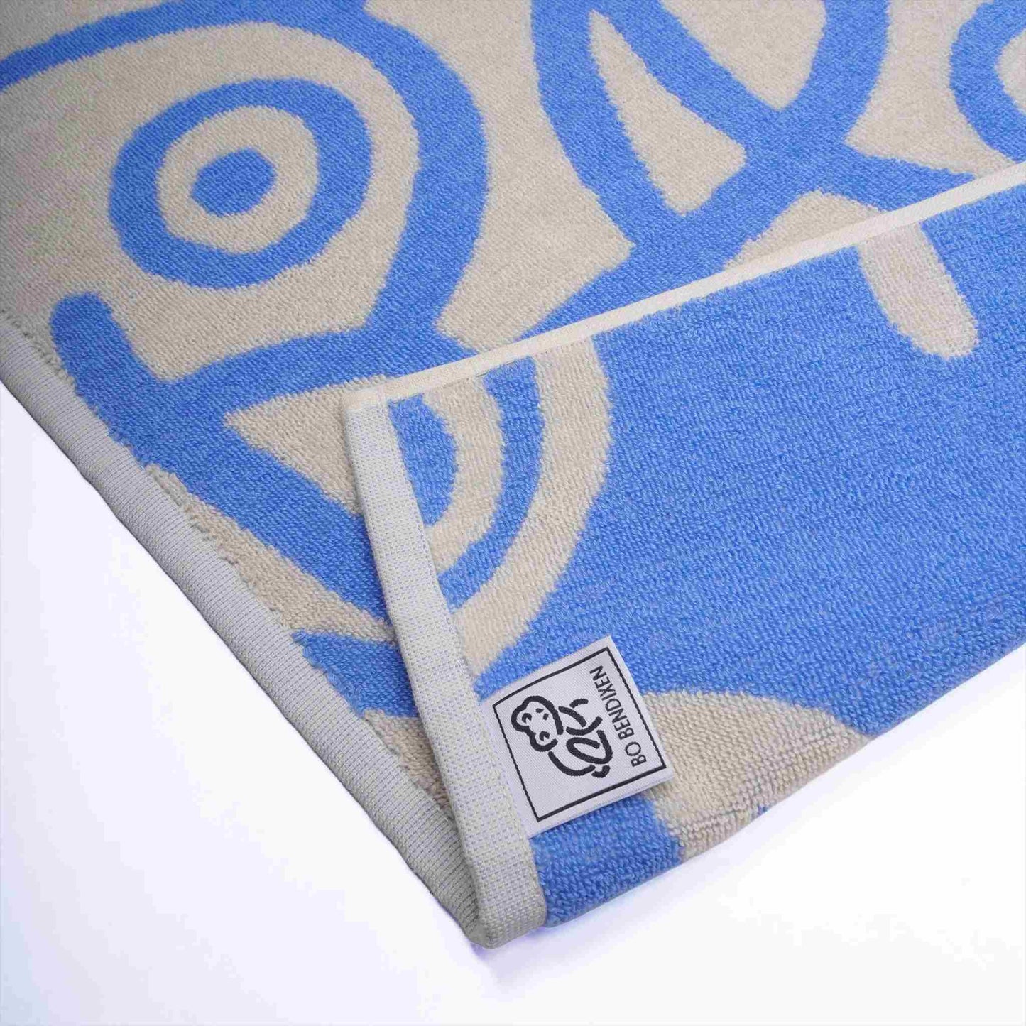 Bo Bendixen Möwen Handtuch 50x100 cm creme hellblau aus flauschigem Frottee