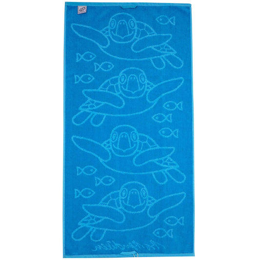 Bo Bendixen Turtle Towel 50x100 cm turquoise, petrol made of fluffy terry cloth