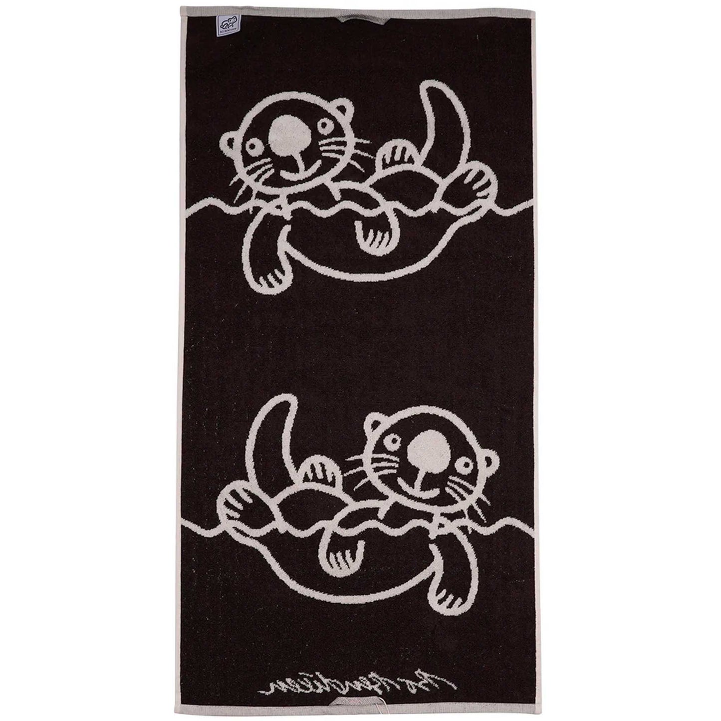 Bo Bendixen Seeotter Handtuch 50x100 cm beige, braun aus flauschigem Frottee
