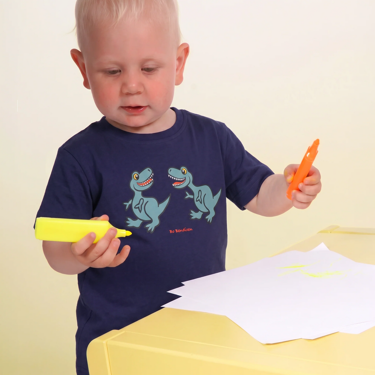 Bo Bendixen Kinder T-Shirt 2 Rex navy