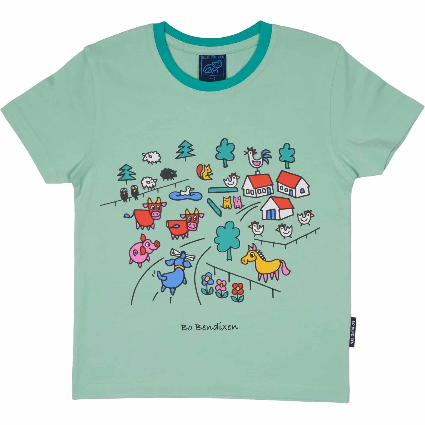 Bo Bendixen Kinder T-Shirt Farm grün