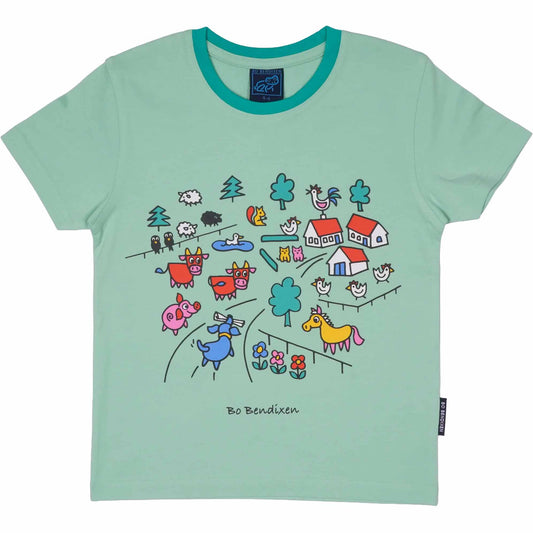 Bo Bendixen Kinder T-Shirt Farm grün
