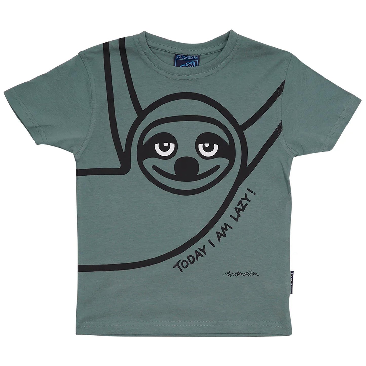 Bo Bendixen Kinder T-Shirt grün Faultier