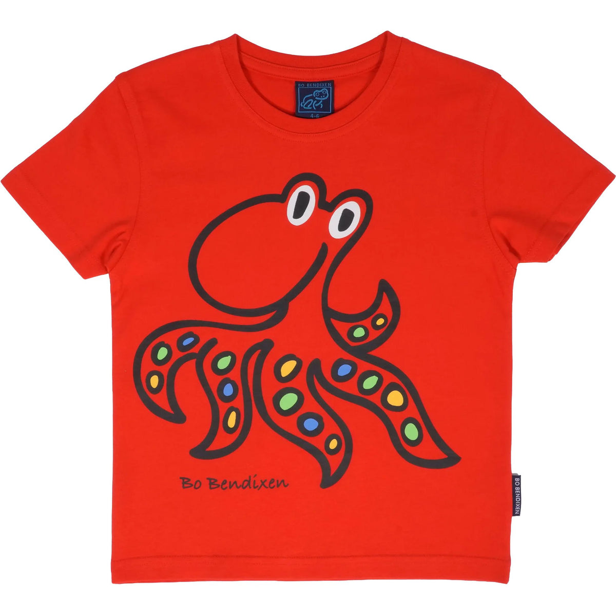 Bo Bendixen Kinder T-Shirt Octopus rot