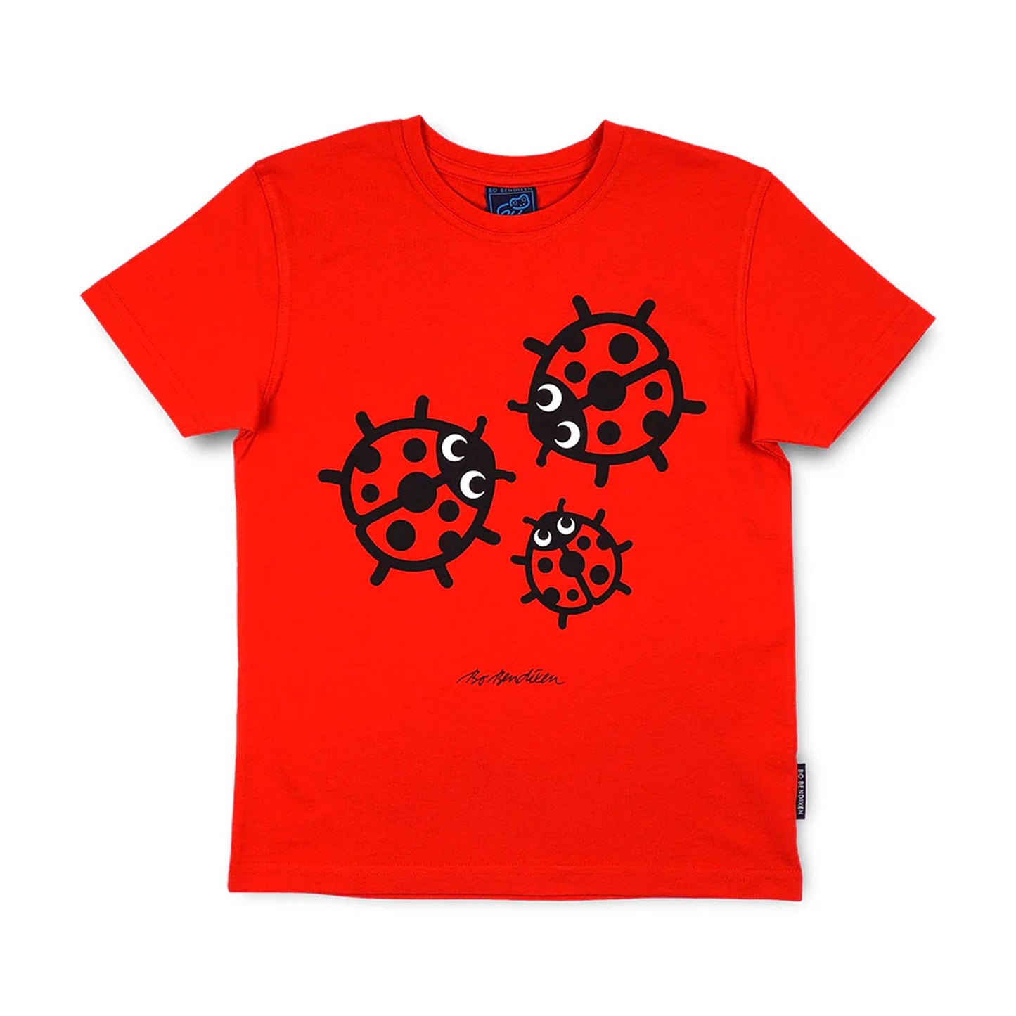 Bo Bendixen Kinder T-Shirt rot, schwarz 3 Marienkäfer