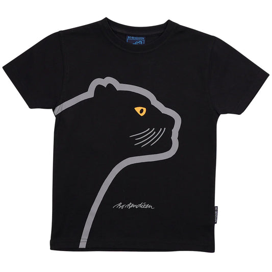 Bo Bendixen Kinder T-Shirt schwarz Panther