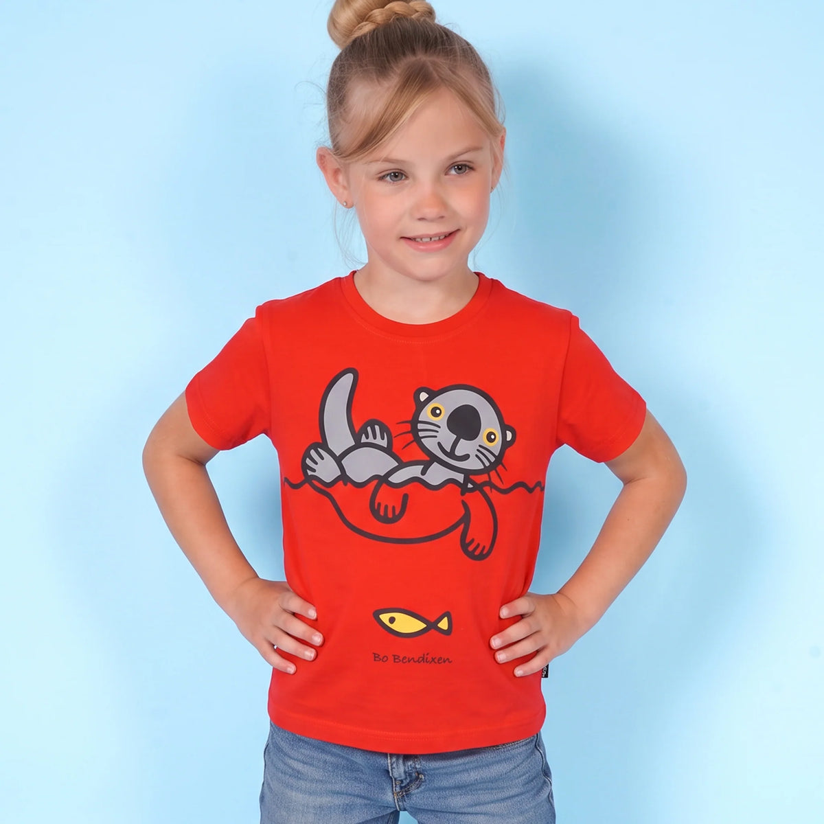 Bo Bendixen Kinder T-Shirt Seeotter rot
