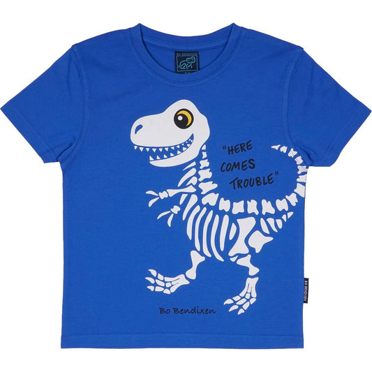 Bo Bendixen Kinder T-Shirt Skeleton blau