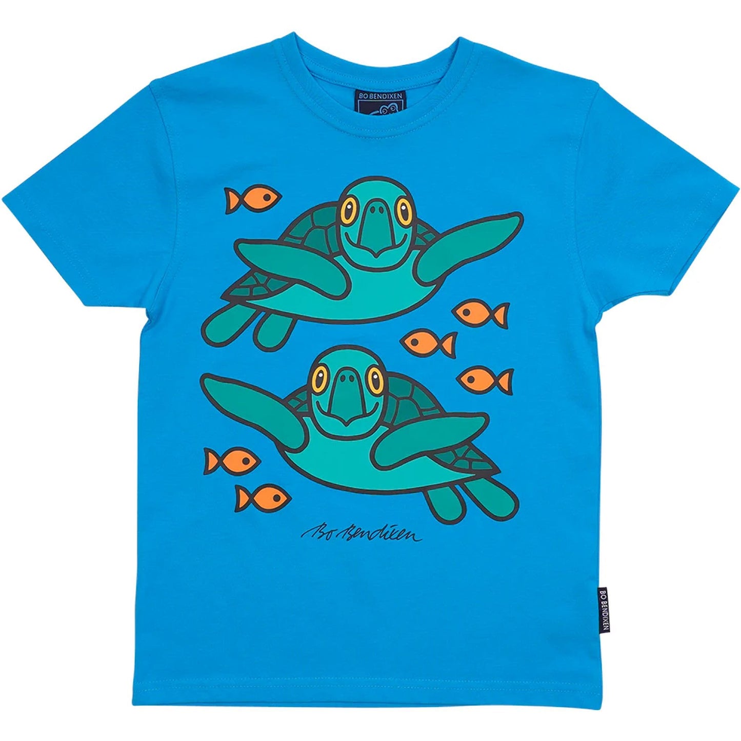 Bo Bendixen Kinder T-Shirt türkis, grün Meeresschildkröten