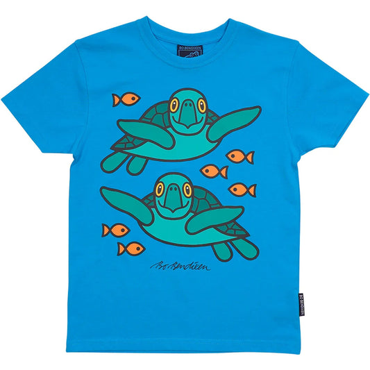 Bo Bendixen Kinder T-Shirt türkis, grün Meeresschildkröten