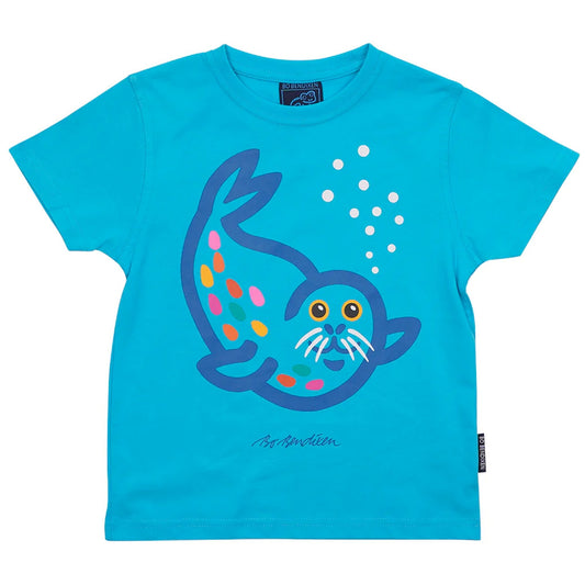 Bo Bendixen Kinder T-Shirt türkis Seehund