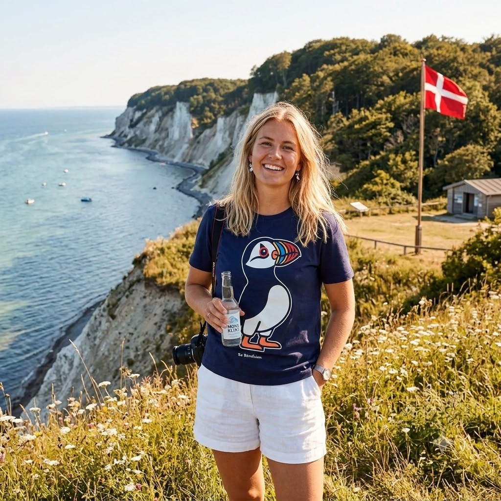 Bo Bendixen T-Shirt Papageientaucher navy