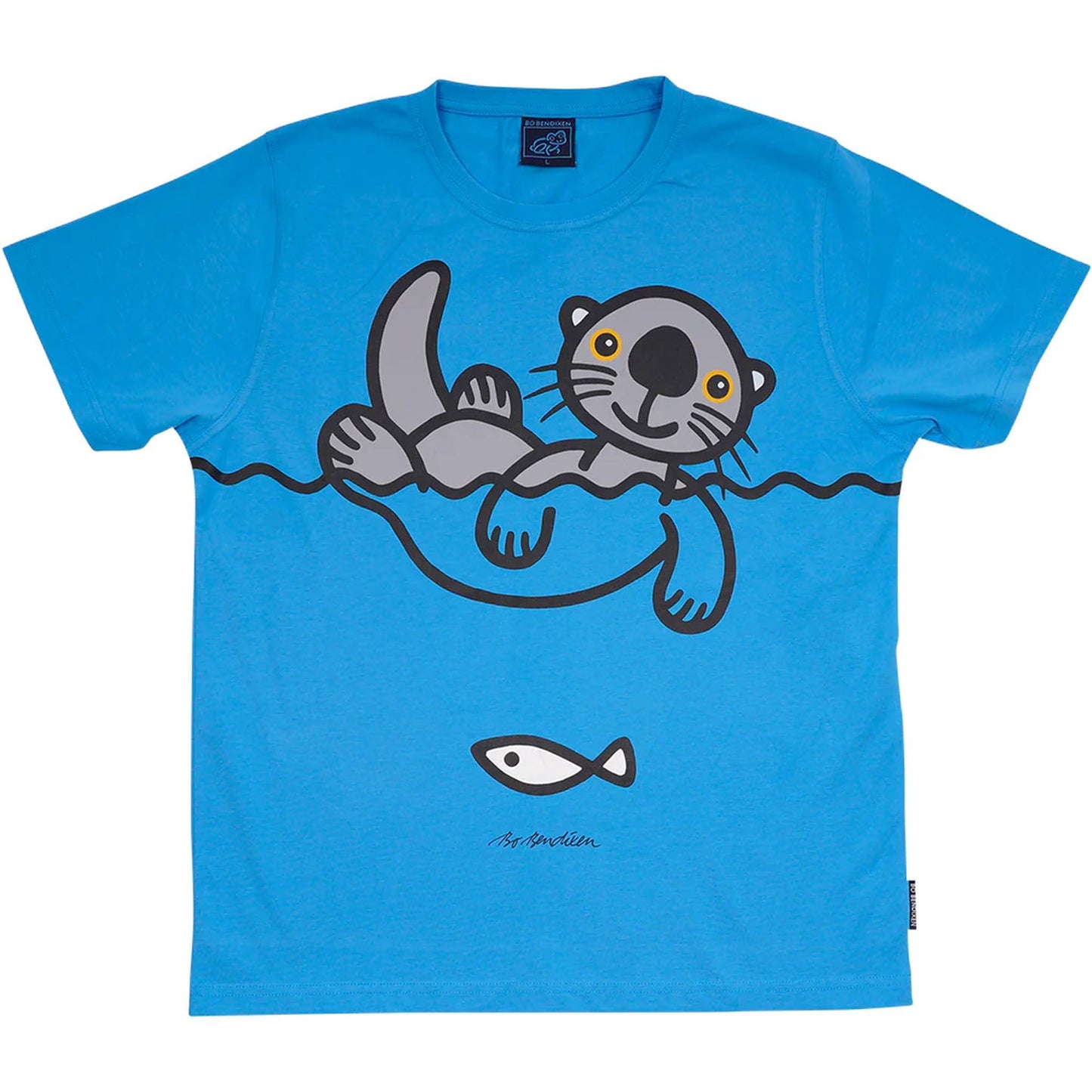 Bo Bendixen T-Shirt blau Seeotter