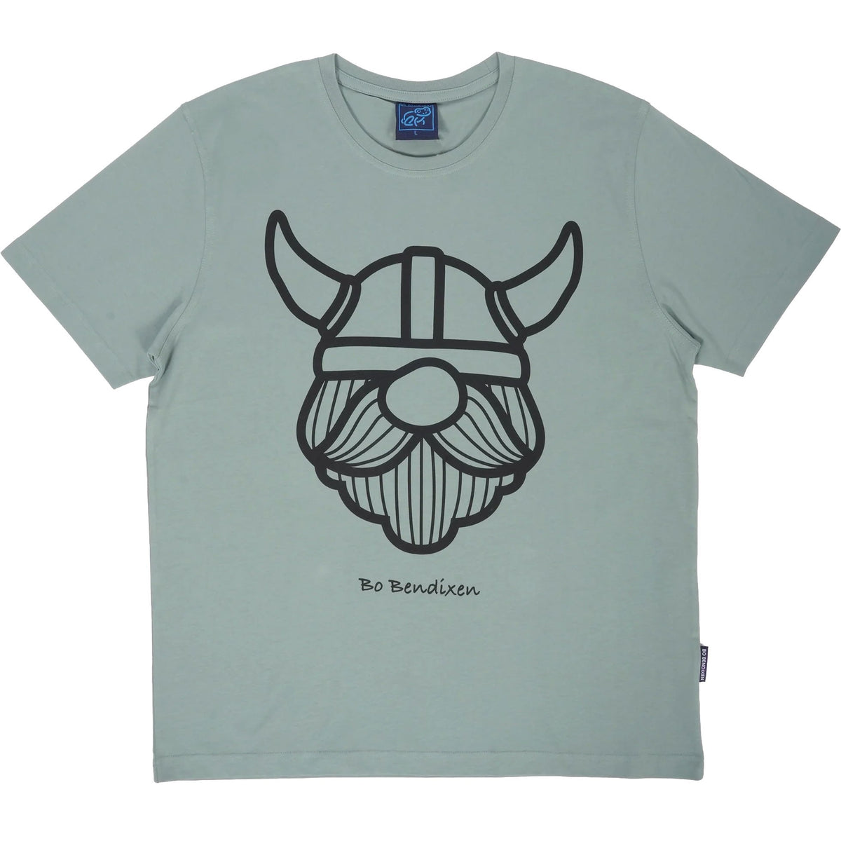 Bo Bendixen T-Shirt Big Beard grün