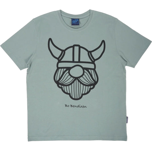 Bo Bendixen T-Shirt Big Beard grün