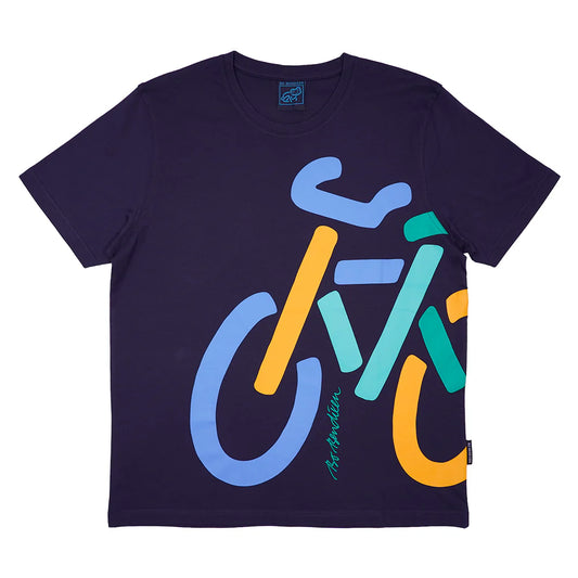 Bo Bendixen T-Shirt navy, bunt Fahrrad