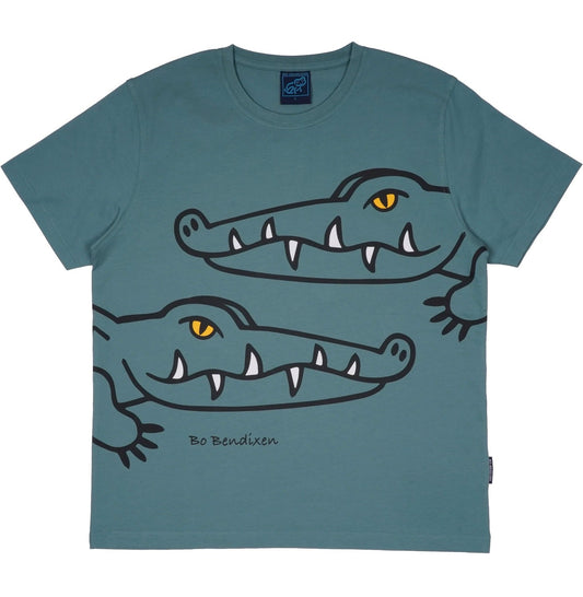Bo Bendixen T-Shirt Sneaky Crocodile green