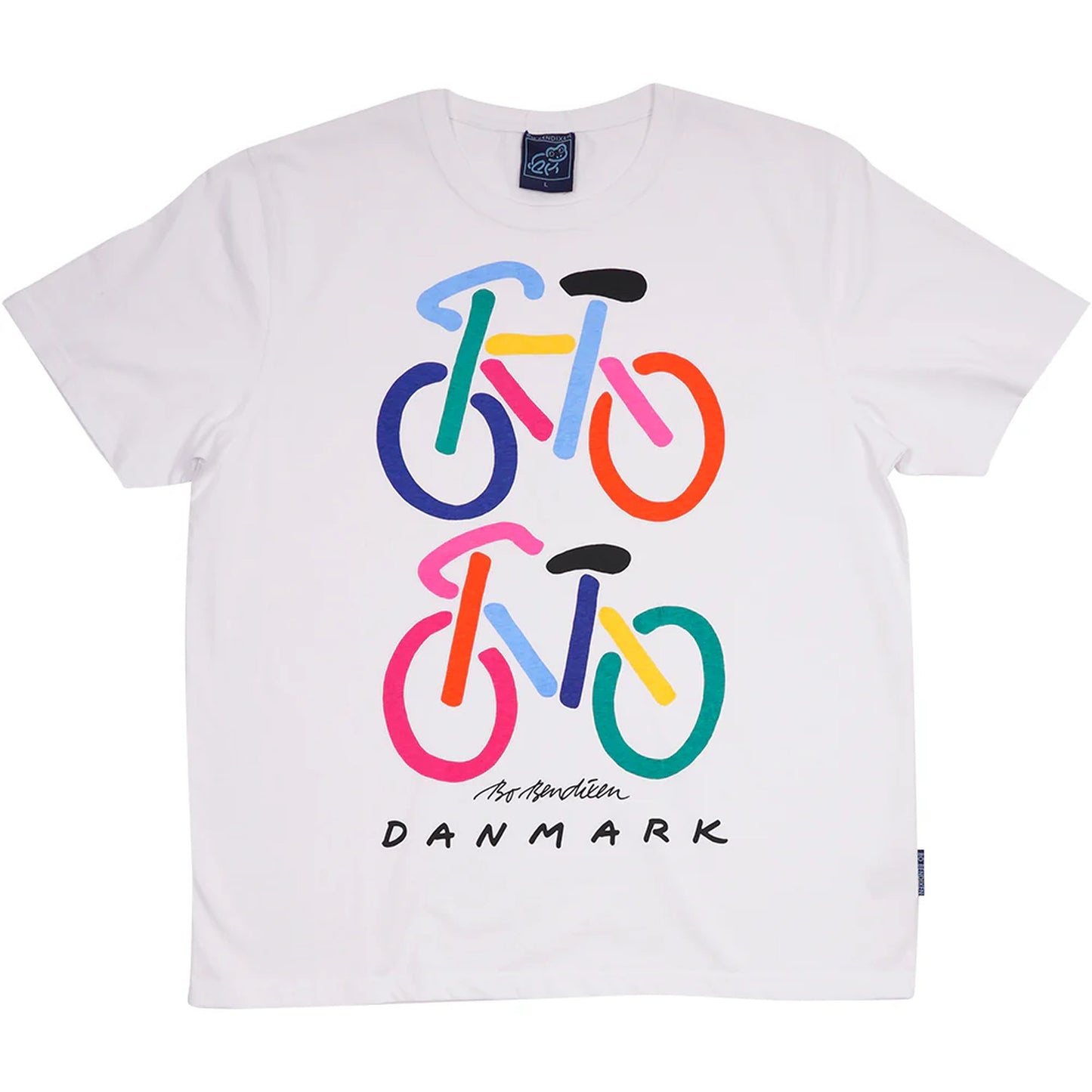 Bo Bendixen T-Shirt weiß 2 Fahrräder