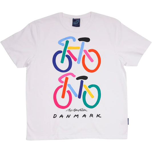 Bo Bendixen T-Shirt weiß 2 Fahrräder