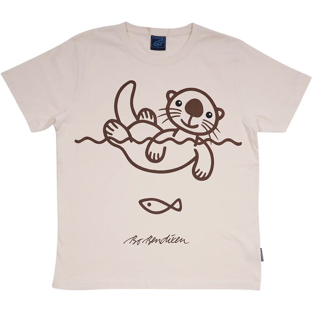 Bo Bendixen T-Shirt beige, brown sea otter