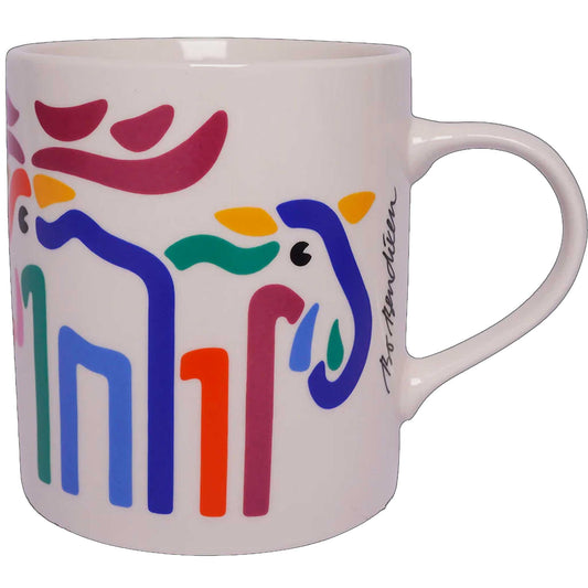Bo Bendixen Tasse 2 Elche 0,3 l creme, mehrfarbig