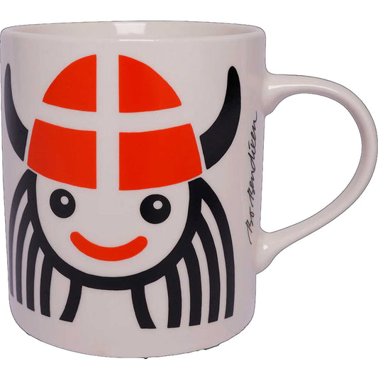 Bo Bendixen Tasse Wikinger Mädchen 0,3 l schwarz, rot, creme
